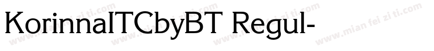 KorinnaITCbyBT Regul字体转换